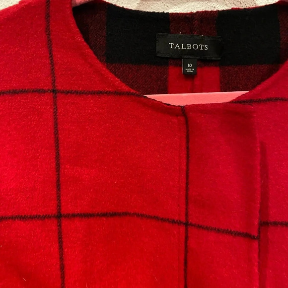 Talbots Windowpane Double-Face TopperJacket Size 10 EUC - Picture 3 of 4